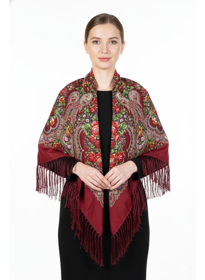 D'Daniela Motya Women's Eastern European Cotton Tassel Shawl - Image 1
