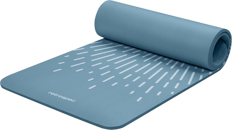 Retrospec Solana Yoga Mat 1/2" Thick w/Nylon Strap for Men & Women - Non Slip Exercise Mat for Yoga, Pilates, Stretching, Floor & Fitness Workouts - Image 1