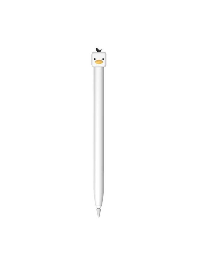 Cute Duck Silicone Sleeve For Apple Pencil 2st Generation White  - Image 1