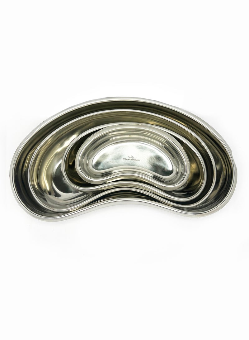 Crown Stainless Steel Kidney Tray Rust Resistant Easy to Clean Medical Instrument Tray for Clinic Hospital Dental and Home Care Use - Image 1