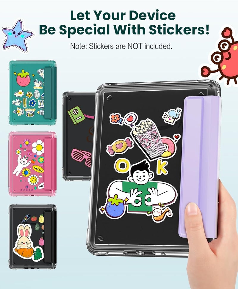MoKo Detachable Magnetic Case for All-new 7" Kindle Paperwhite 12th Generation 2024 & Kindle Colorsoft 2024/2025,Ultra Clear Back Scratch-Proof Light & Shell Cover with Auto Wake/Sleep, Lilac - Image 5