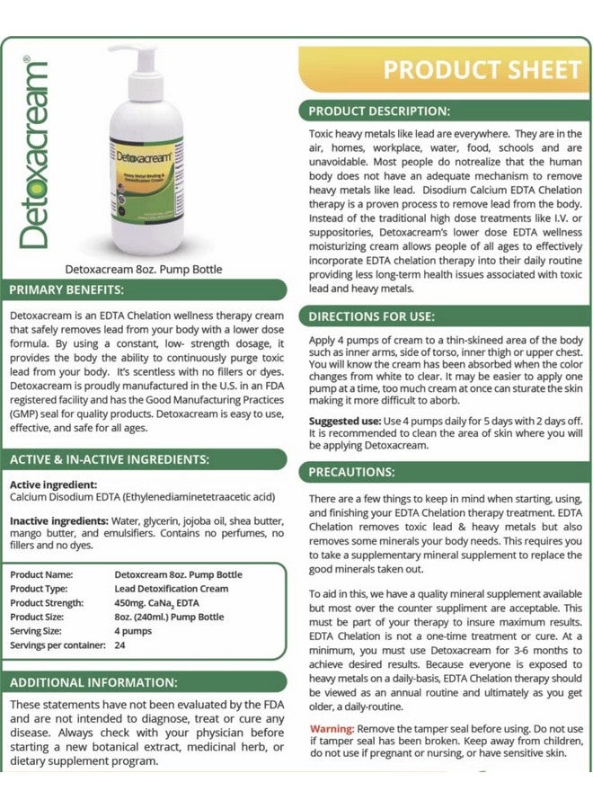 Generic Detoxacream EDTA Heavy Metal Detox Cream  - Image 2
