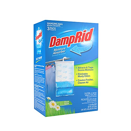 DampRid Hanging Bag, Moisture Absorber, Pack of 3 (16 oz. ea.), 3 Pack, Blue - Image 1