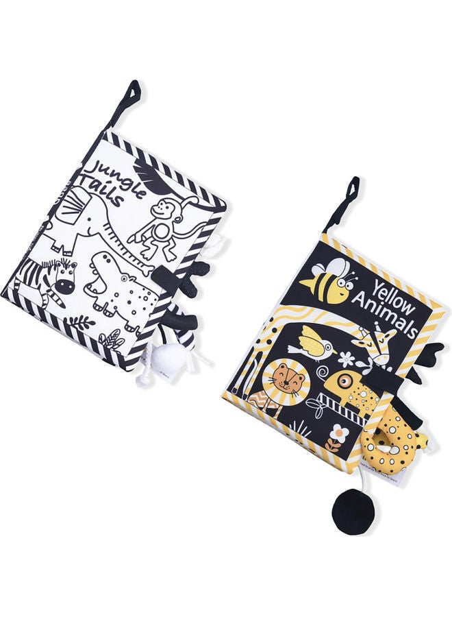 NIBEMINENT 2-Piece Baby Cloth Early Education Soft Book Set 18.5 x 15cm - Image 3