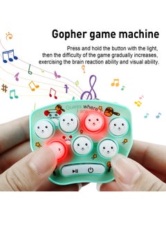 SYOSI 5 Pce Light Up Pop Pro Game Quick Push Game Console Fidget Toys Whack a Mole Puzzle Game Machine Multiple Game Modes Toddler Toys for 3+ Years Black Purple Pink Green Transparent  - Image 3