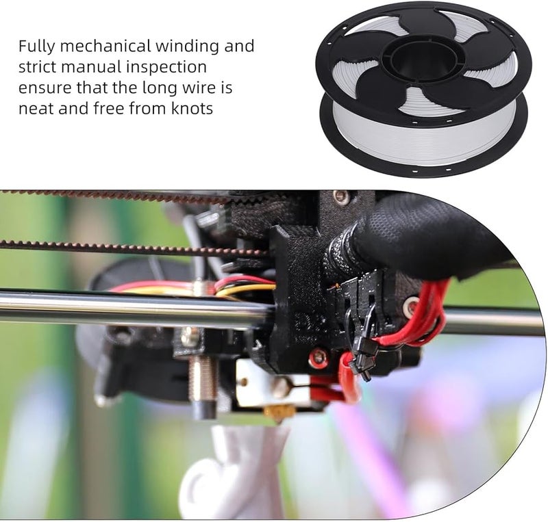 White PETG 3D Printer Filament High Purity Low Shrinkage Tough Rigid Material - Image 4