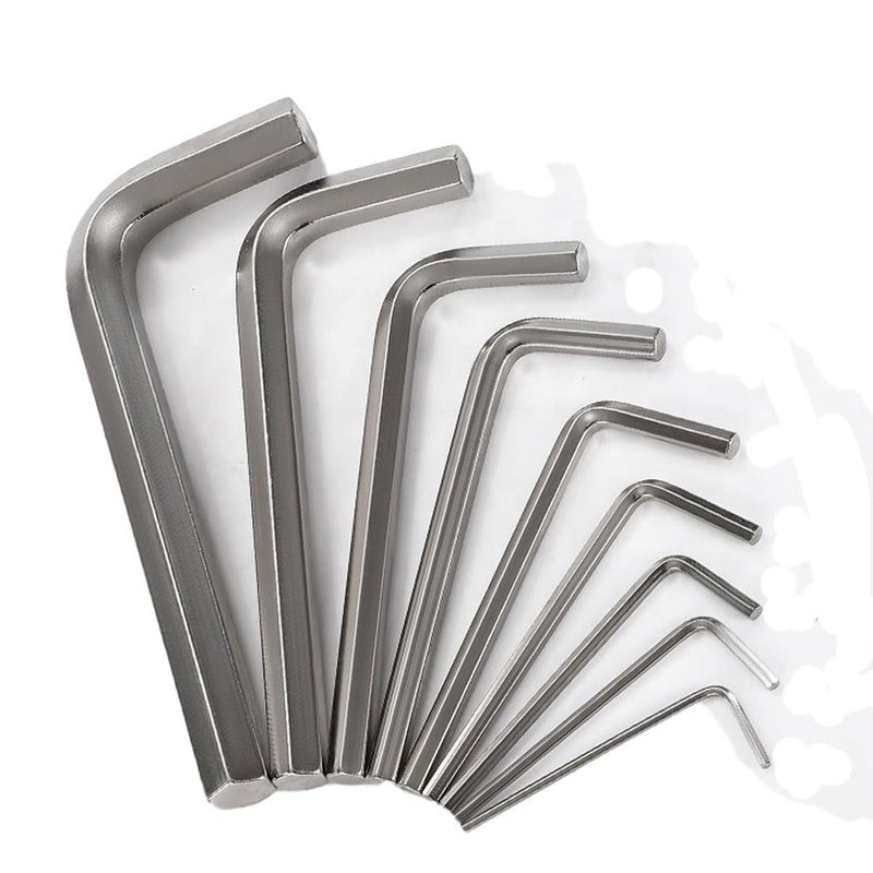 MLD MLD Flat Head Small Allen Key Wrench Set 9Pcs Size 15mm to 6mm L Shape Hex Short Arm Tool Portable Bicycle Allen keys MDKTR105Pack of 1  - Image 1