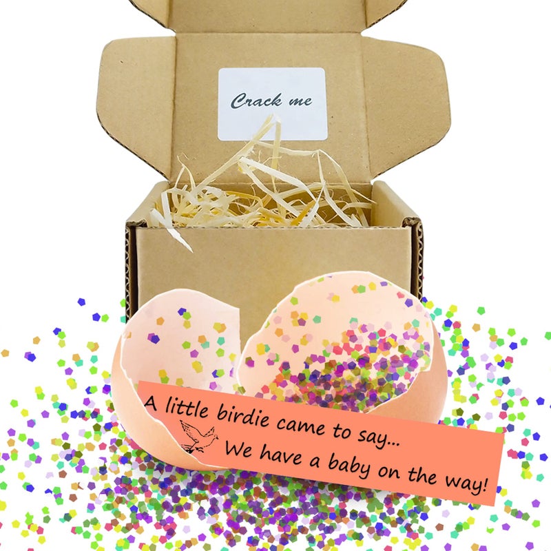 1DFAUL Egg Pregnancy Announcement, Pregnancy Reveal, Funny Baby Announcement Ideas, Surprise Eggs Perfect for grandparents Future Dad, or Friends - Image 1