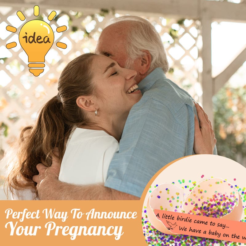 1DFAUL Egg Pregnancy Announcement, Pregnancy Reveal, Funny Baby Announcement Ideas, Surprise Eggs Perfect for grandparents Future Dad, or Friends - Image 4
