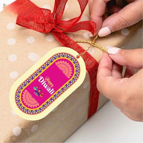 TOYXE Happy Diwali Paper Gift Wrap Tags Pack of 10 Pieces - Image 1