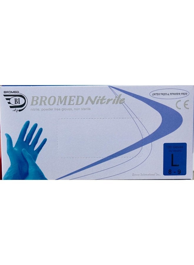 Bromed Nitrile Powder Free Gloves  100s