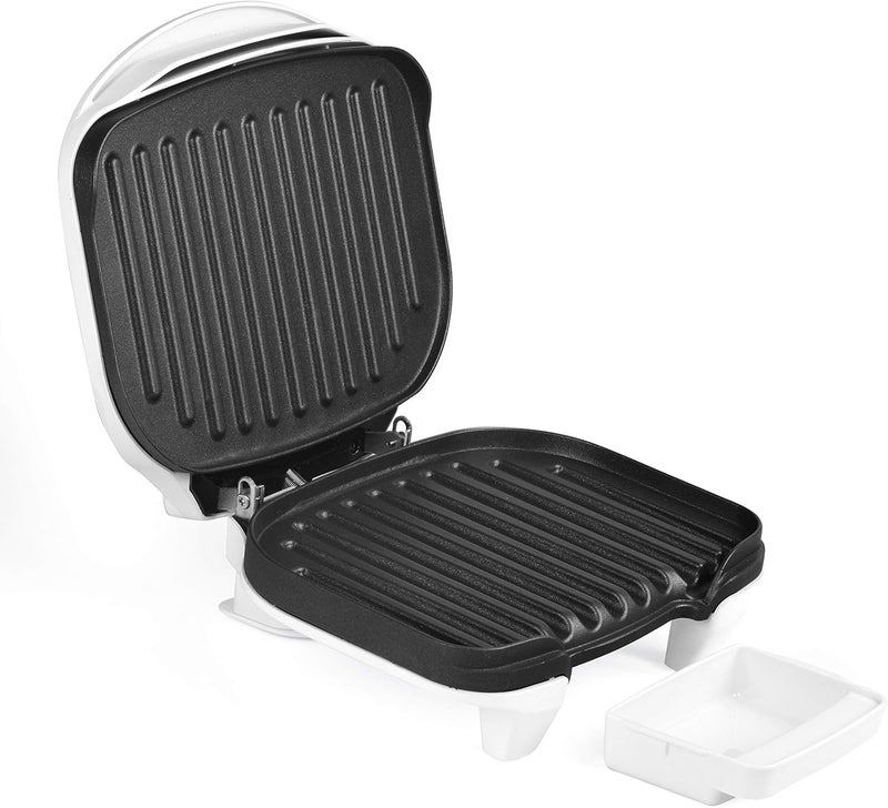 COURANT 2-Serving Classic Plate Electric Indoor Grill and Panini Press, Contact Grill Champ, White - Image 3