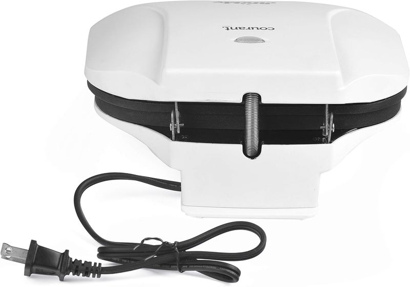 COURANT 2-Serving Classic Plate Electric Indoor Grill and Panini Press, Contact Grill Champ, White - Image 4