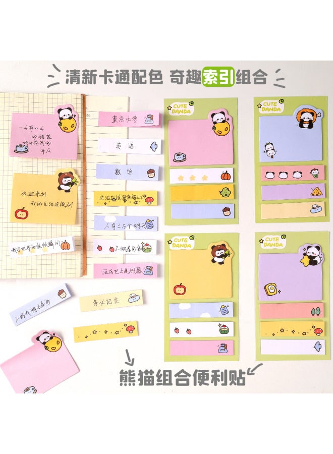 HELPS Cartoon Panda Combination Index Stickers Creative Students Cute High-value Sticky Notes Message Notes Can Be Pasted N Times - Image 3