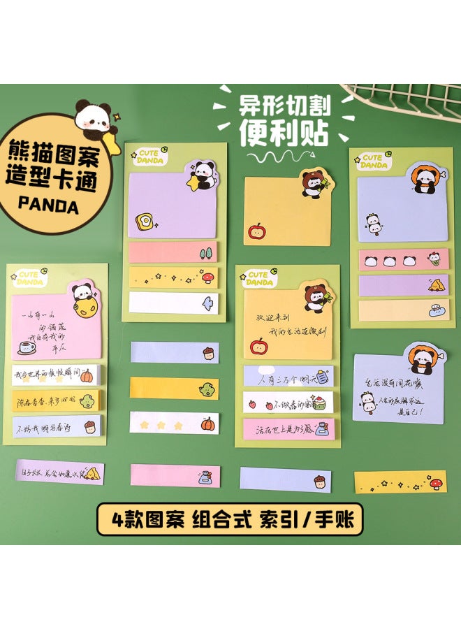 HELPS Cartoon Panda Combination Index Stickers Creative Students Cute High-value Sticky Notes Message Notes Can Be Pasted N Times - Image 4