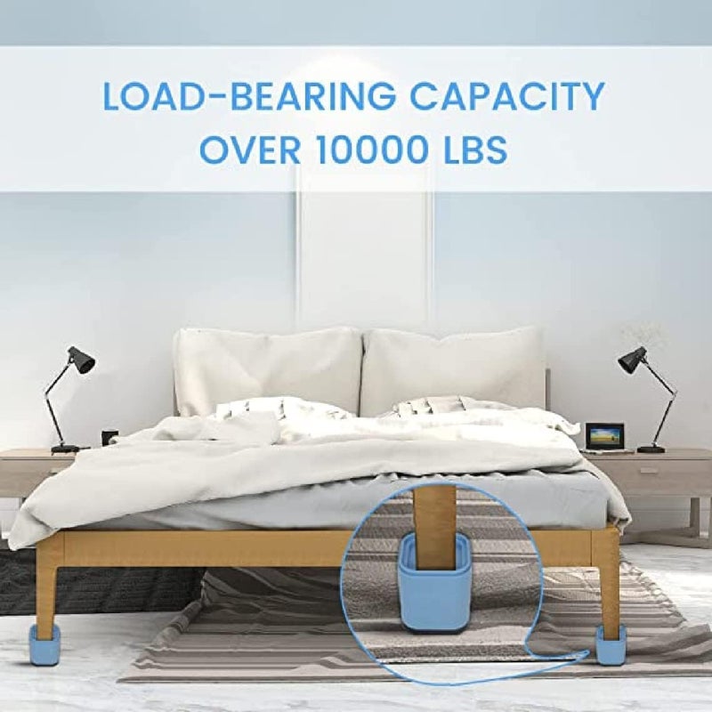 SPOLIK 3-Inch Stackable Bed Risers & Adjustable Furniture Leg Extenders.Anti-Slip, Vibration-Absorbing Beds,Desks, Sofas,Tables,Chairs Refrigerators Noise Cancelling,Washing Machine Pads (Pack of 4) - Image 5