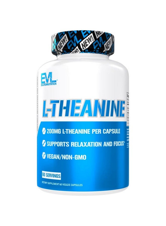 Evlution L Theanine 200mg Capsules for Focus and Relaxation Nutrition L-theanine 200mg Nootropic Supplement for Attention & Energy - Daytime Mood Support and Nootropic Focus Supplement - Image 1