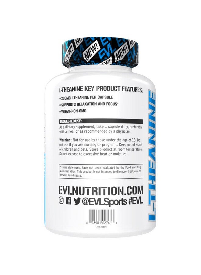 Evlution L Theanine 200mg Capsules for Focus and Relaxation Nutrition L-theanine 200mg Nootropic Supplement for Attention & Energy - Daytime Mood Support and Nootropic Focus Supplement - Image 3