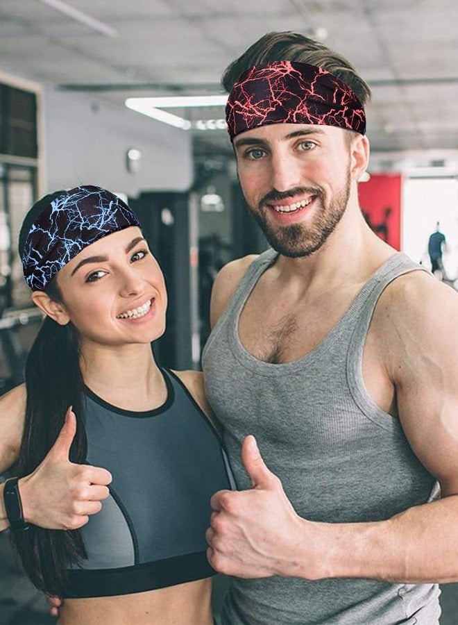 Generic 3Pcs Sweat Absorbent Sports Headband Elastic Non slip Headband Suitable For Sports Running Fitness Basketball Tennis And Yoga - Image 2