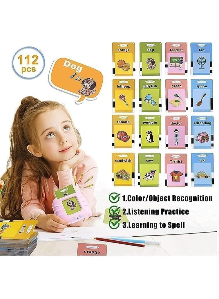 English Words Flash Cards for Preschool Learning English Words Pronunciation Flashcards Early Reading Electronic Flash Cards for Kids and Baby, 112 Cards... - Image 3