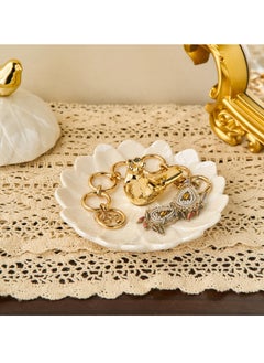 Small Ceramic Jewelry Tray with Gold Bird, Elegant Trinket Dish for Rings, Earrings, Necklaces, Bracelets, Ideal for Entryway, Dresser Decor, Gift for Women and Girls - pzsku/ZD33A107443F93DFC8F22Z/45/_/1702620914/57e78703-d9e3-457e-9437-65bad55b3e88