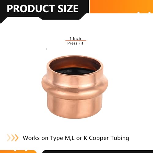 HeSun 5Pack HeSun Copper Press End CapPlug 1 Pressure Fittings Press Fit for Copper Tube ConnectionPRESS021 - Image 3