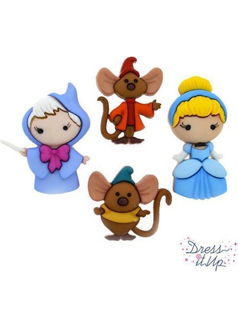 Dress It Up Decorative Toy Figure Button 8959 | Disney Special Series 