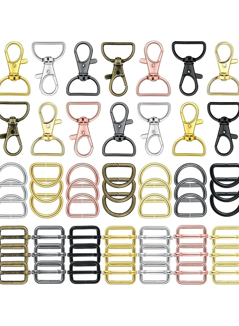 GGOOT Purse Hardware, 56pcs Swivel Hook with D Rings for Purses, Keychain, Lanyard and Handbags  - Image 1