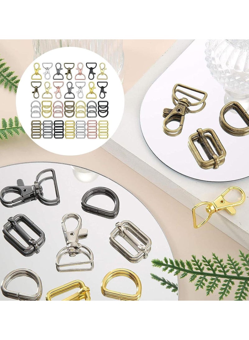 GGOOT Purse Hardware, 56pcs Swivel Hook with D Rings for Purses, Keychain, Lanyard and Handbags  - Image 3