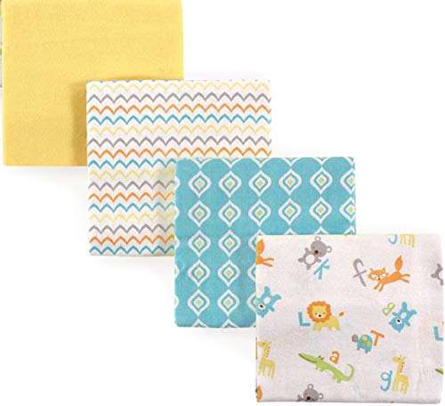 Luvable Friends Unisex Baby Cotton Flannel Receiving Blankets, Garden 7-Pack, One Size - Image 3
