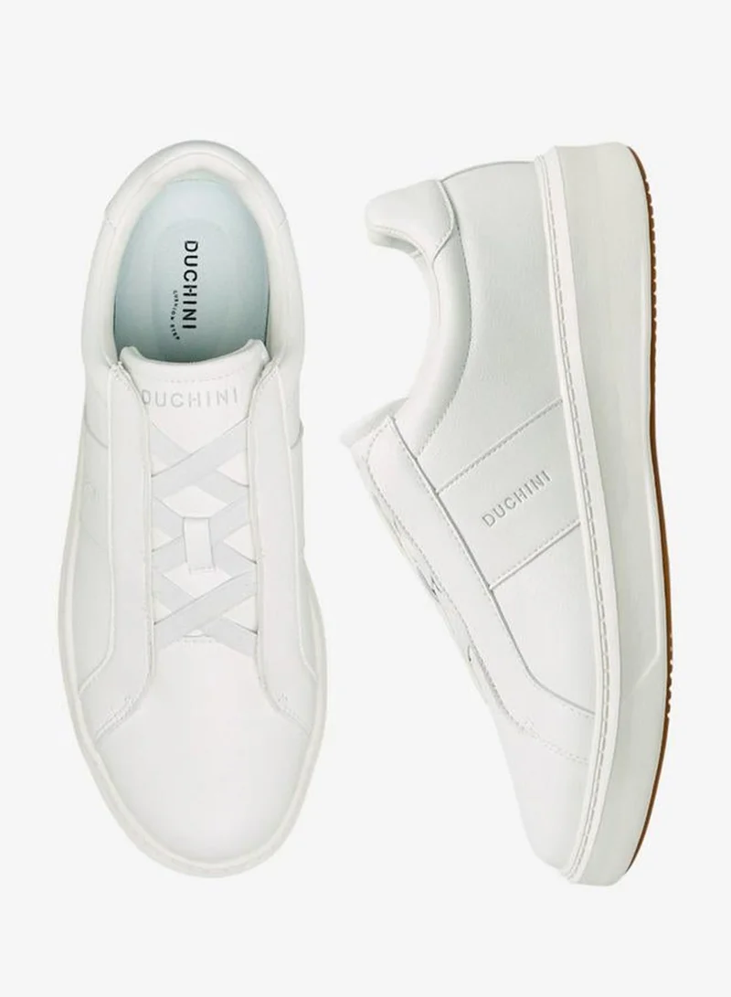 DUCHINI WHITE Men Slip-On Ankle Sneakers for Men | Best Price UAE