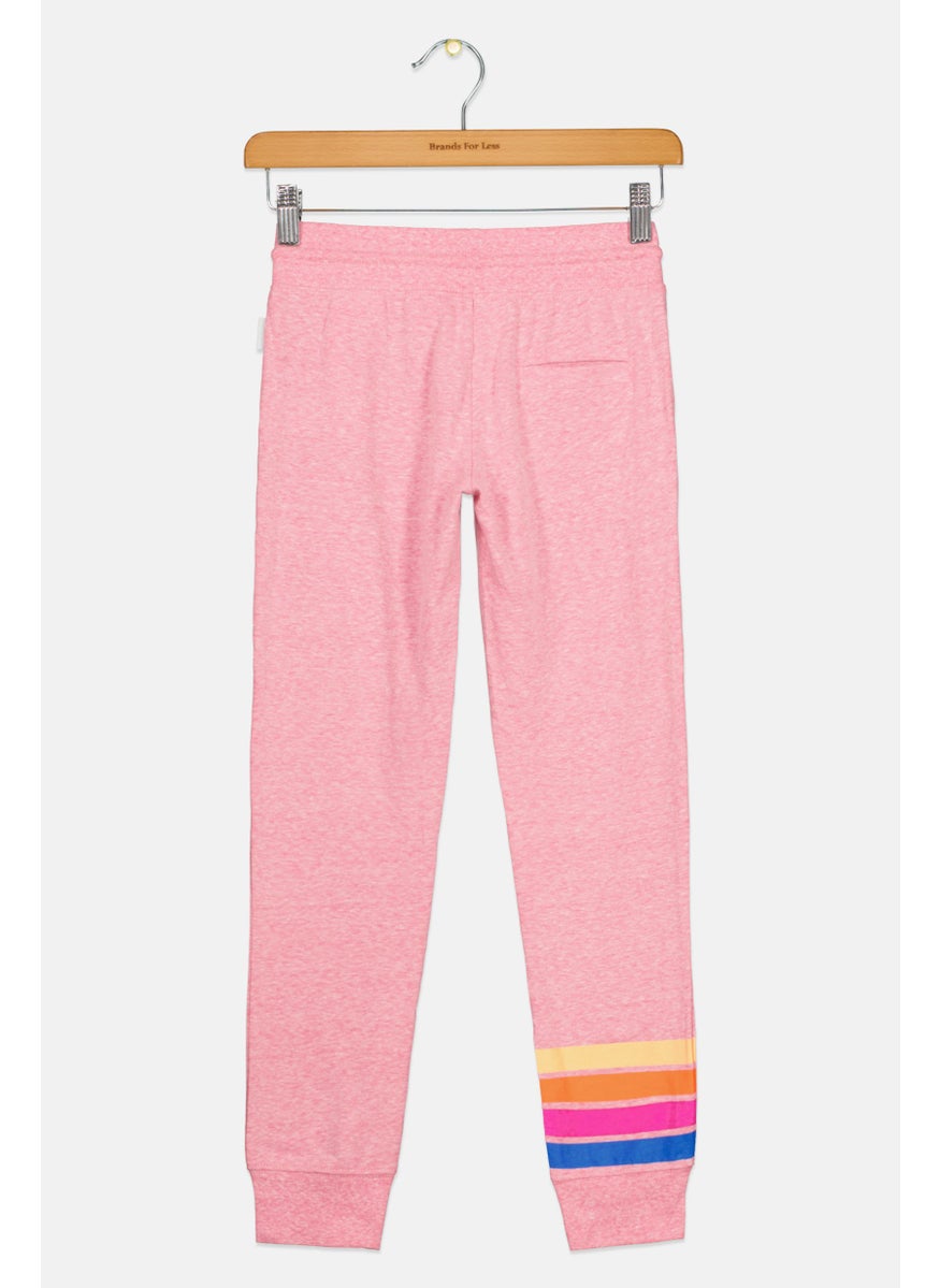 CONVERSE Kids Girl Sportswear Fit Brand Logo Training Sweatpants, Pink  - Image 2