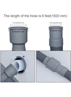 Generic Washing Machine Drain Hose Washer Drain Hose Extension Kit With 1 Extension Adapter And 2 Hose Clamps 6 Feet  - Image 4