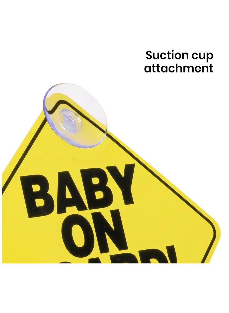 سيفتي فيرست علامة "طفل على متن الطائرة" باللون الأصفر - Image 3