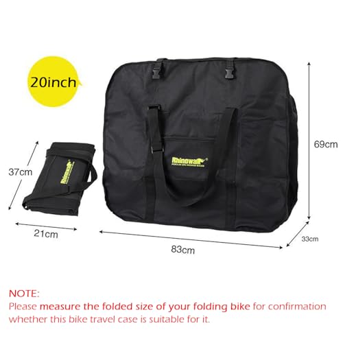 Rhinowalk Folding Bike Bag for 20 inch Folding Bikes - Wear-resistant Bicycle Travel Carrying Case Outdoors Bike Transport Bag for Cars Train Air Travel - Image 3