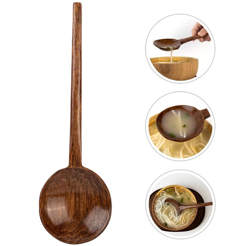 Long Handle Wooden Soup Spoon for Kitchen Cooking and Serving - Image 5