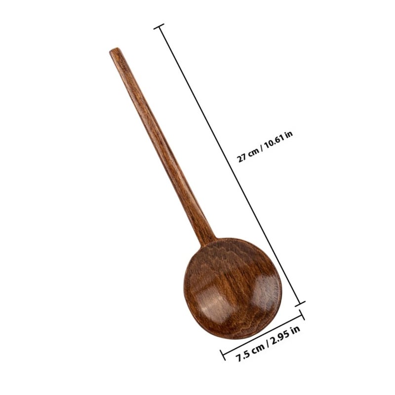 Long Handle Wooden Soup Spoon for Kitchen Cooking and Serving - Image 3