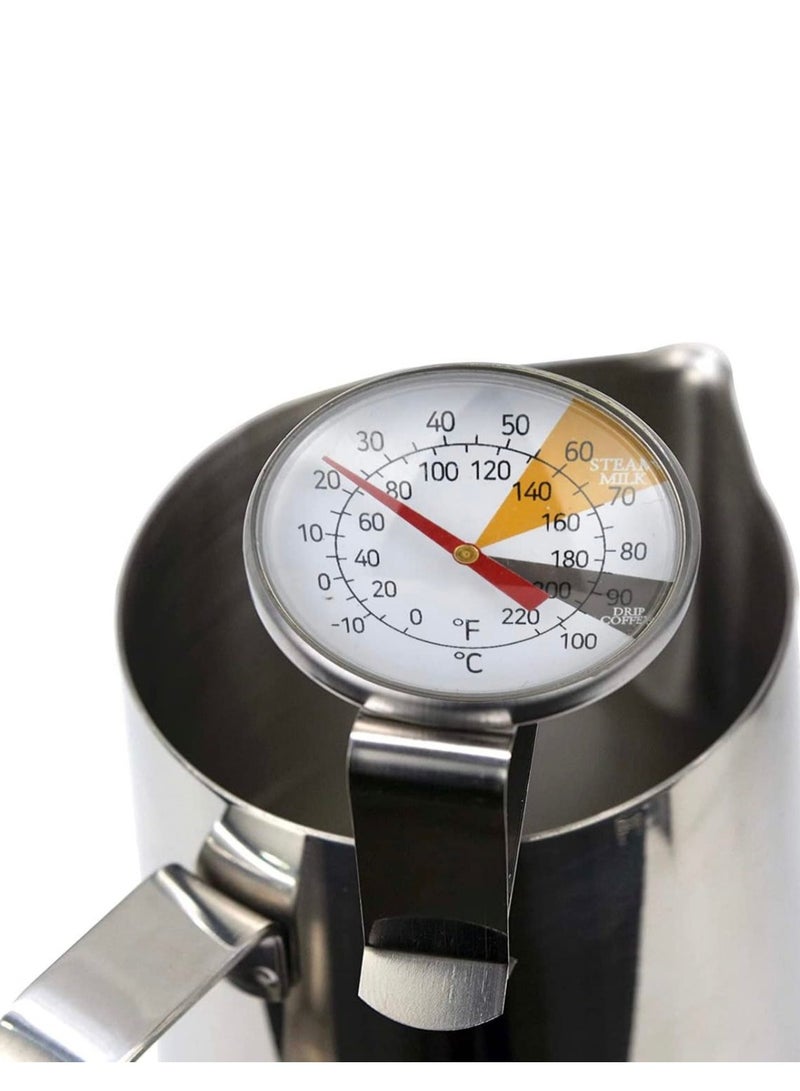 Coffee And Milk Portable Thermometer Silver analog colored  - Image 1