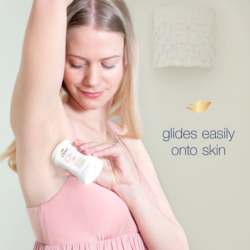 Dove 0% Aluminum Deodorant Stick Non irritating for Underarm Care Rose Petals Kindest, 2.6 Oz - Image 4