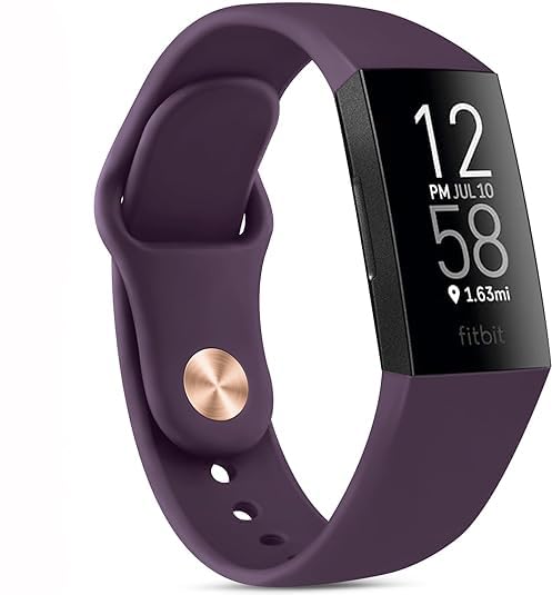 Tobfit Watch Strap Compatible for Fitbit Charge 3/4 Smartwatch (Watch Not Included), Removable Soft Belts with Hidden Buckle for Charge 3/4 Wristband, Sport Band for Men & Women (S, Dark Cherry) - Image 5
