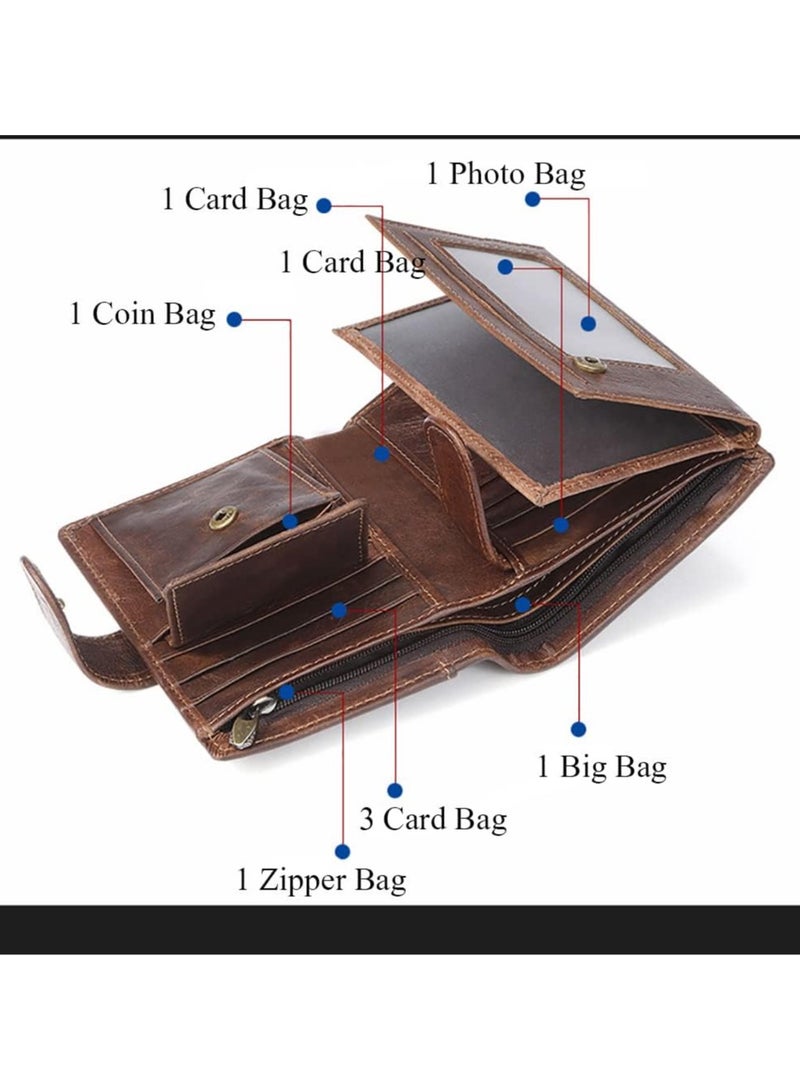 general Front Pocket Sim Leather Wallet For Men Large Capacity Bifold Fashion Wallet - Image 2