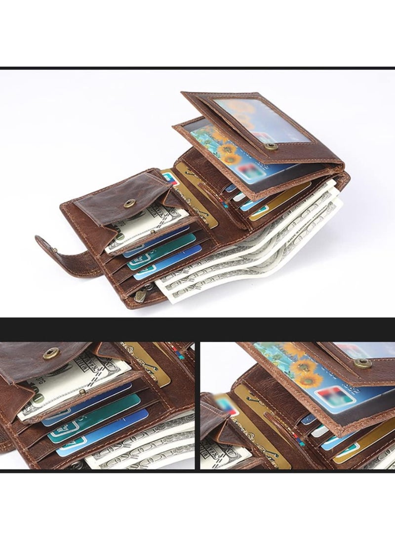 general Front Pocket Sim Leather Wallet For Men Large Capacity Bifold Fashion Wallet - Image 4