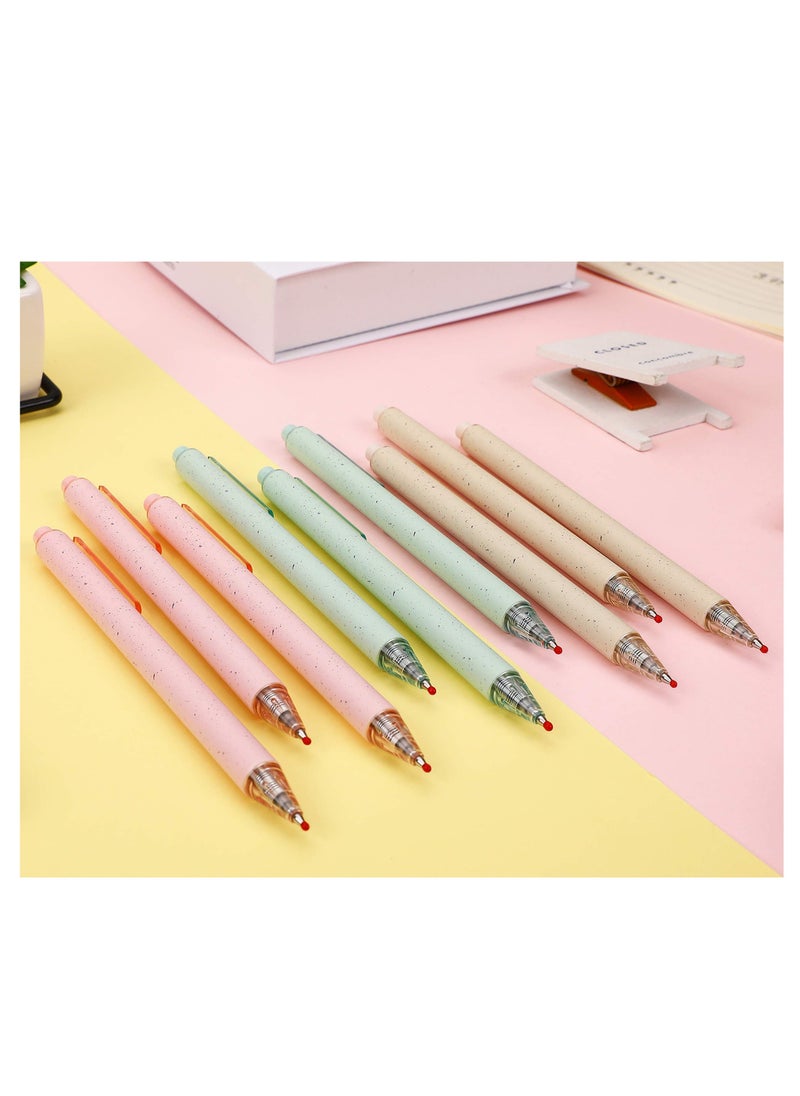 XiuWoo - Gel Ink Retractable Pens Set, Black 0.5mm medium Point Pen Extra Smooth Tip No Bleed Smear Smudge Refillable Clickable Bulk for Writing Journaling Multicolor Fine 12 Pcs - Image 1