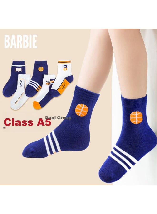 Barbie Children's Cotton Socks Boys Spring Autumn Winter Short Socks Baby Mid-calf Socks Kids Long Socks Boys Seamless Cotton Socks - Image 1