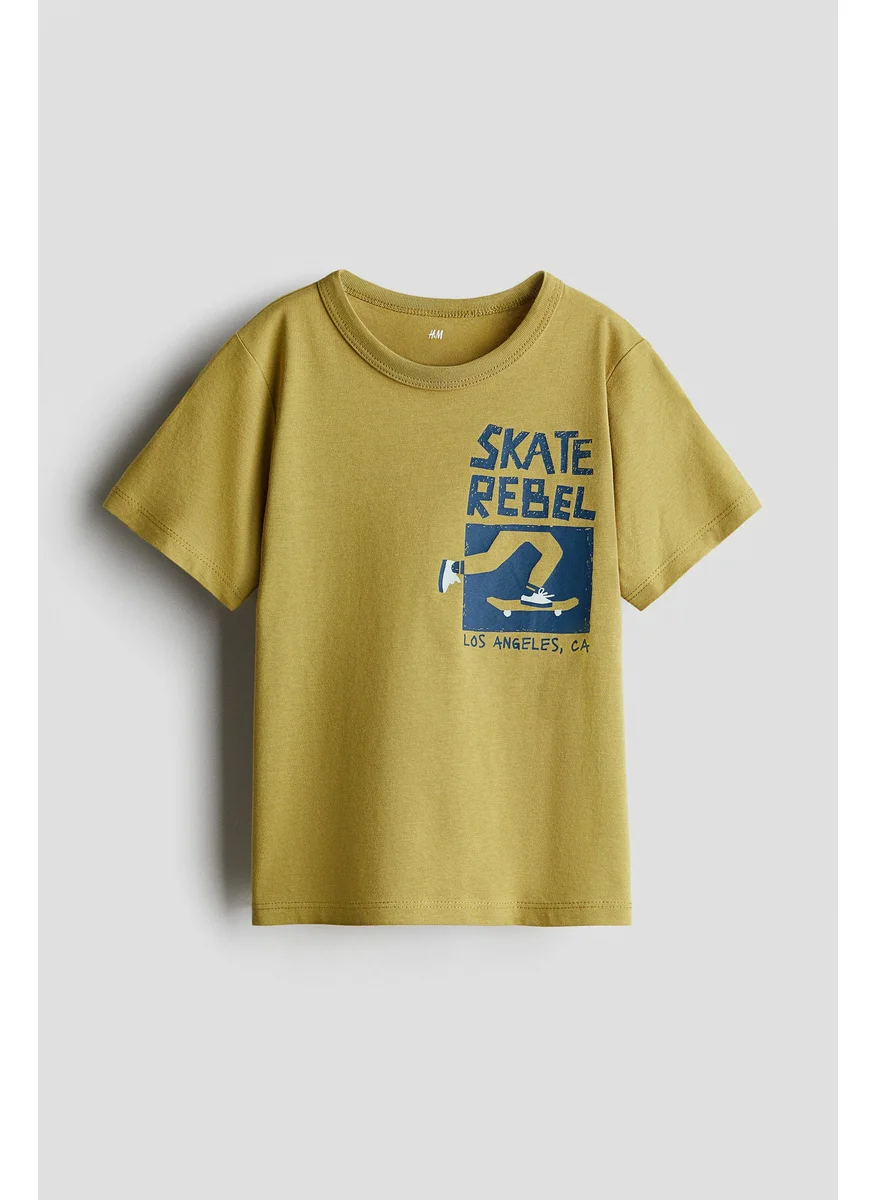 اتش اند ام Printed Cotton T-Shirt