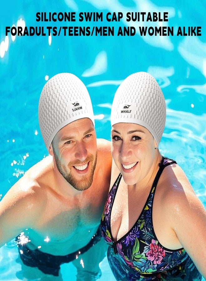 Whale Large Swimming Cap Durable Silicone Waterproof Swimming Cap Ideal for Long Hair and Thick Braids Keeps Hair Dry While Swimming - Image 5