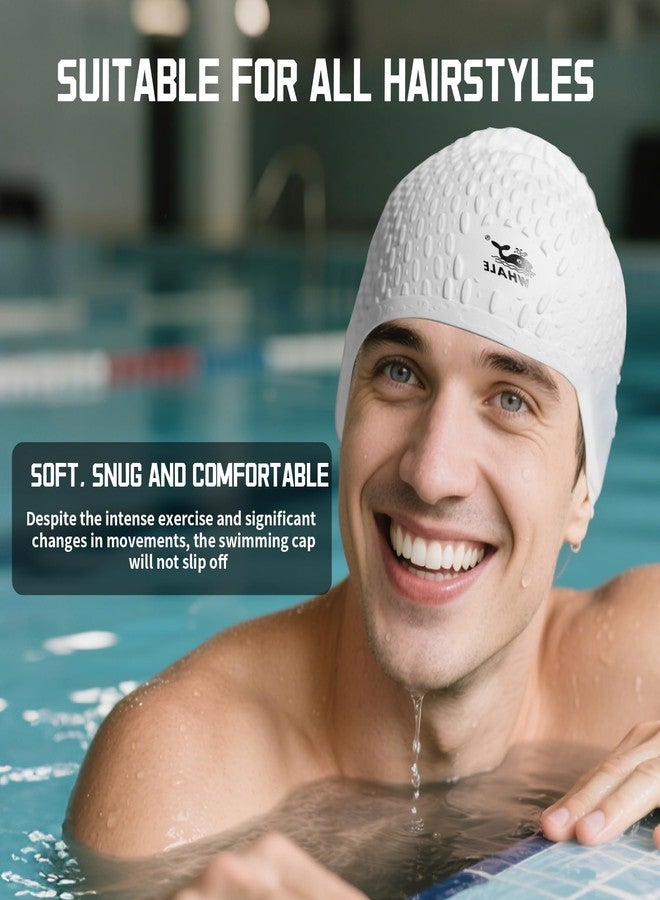 Whale Large Swimming Cap Durable Silicone Waterproof Swimming Cap Ideal for Long Hair and Thick Braids Keeps Hair Dry While Swimming - Image 4