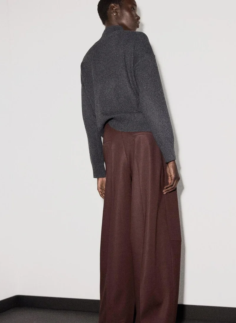 MANGO Ribbed turtleneck sweater