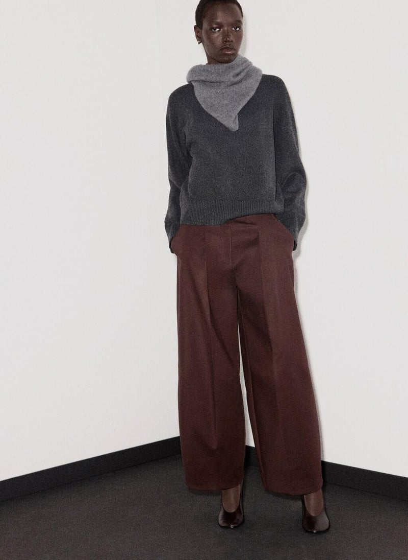 مانجو كنزة بياقة مدورة مضلعة - Image 4