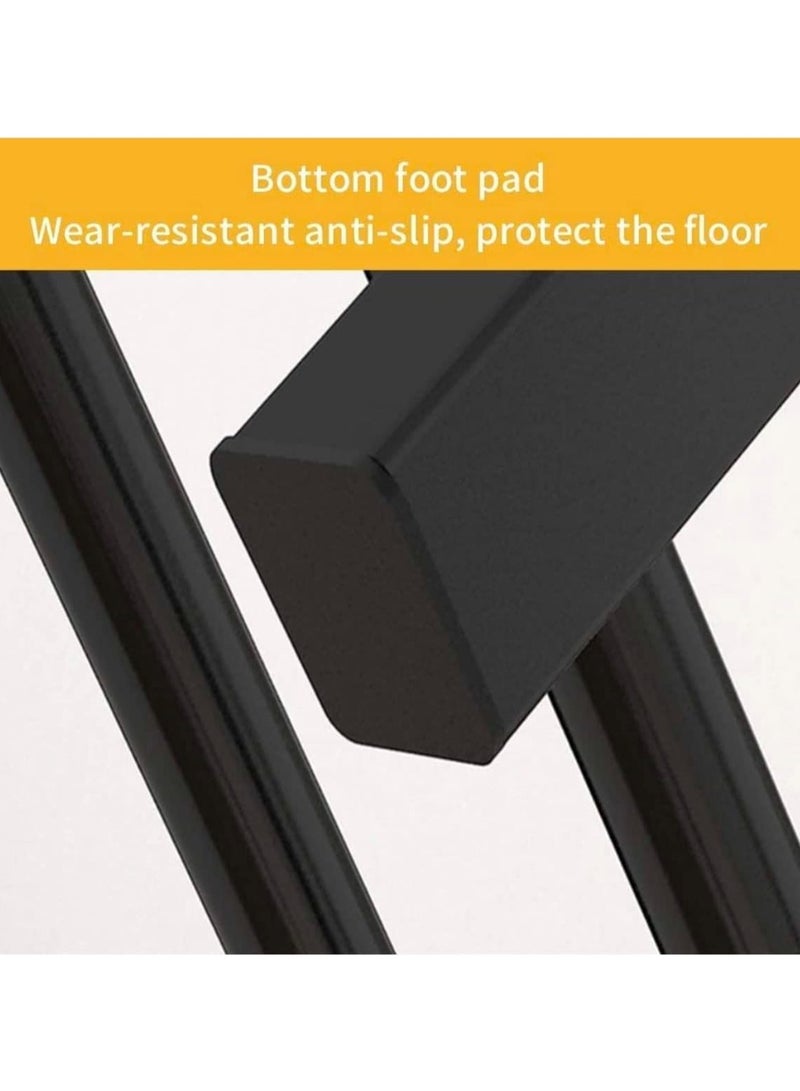 Heavy Duty Metal Clothes Hanger Rack for Hanging Clothes - Black - Stainless Steel - Image 3